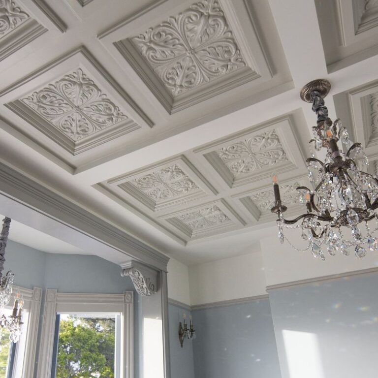 Exquisite ceiling craftsmanship in a master suite by the best contractor in Monterey CA, Kasavan Construction.