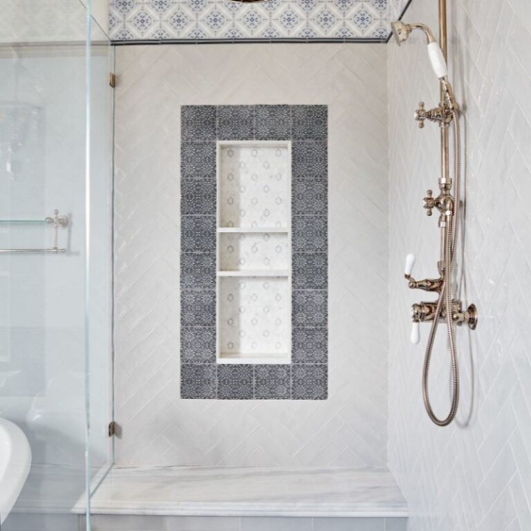 Custom-designed walk-in shower by the best contractor in Monterey CA, Kasavan Construction.