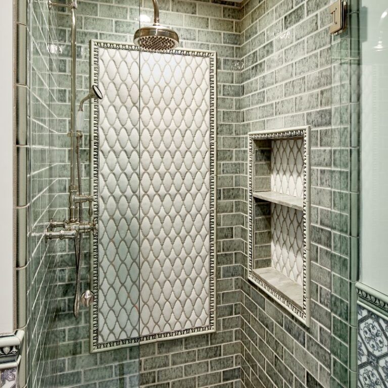 Contemporary shower with glass enclosure by the best contractor in Monterey CA, Kasavan Construction.
