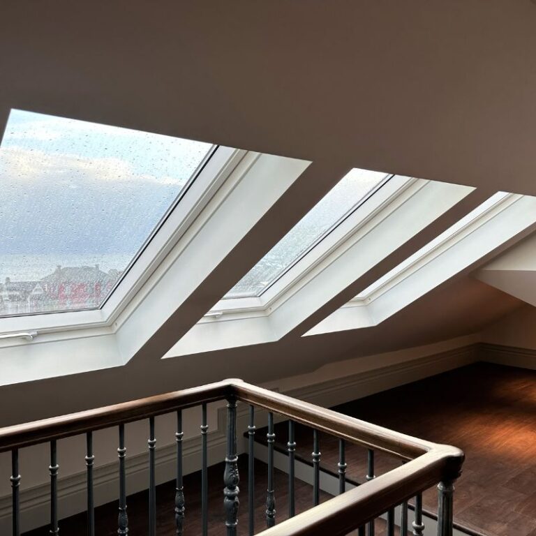 Bright attic space with skylight windows renovated by the best contractor in Monterey CA, Kasavan Construction.